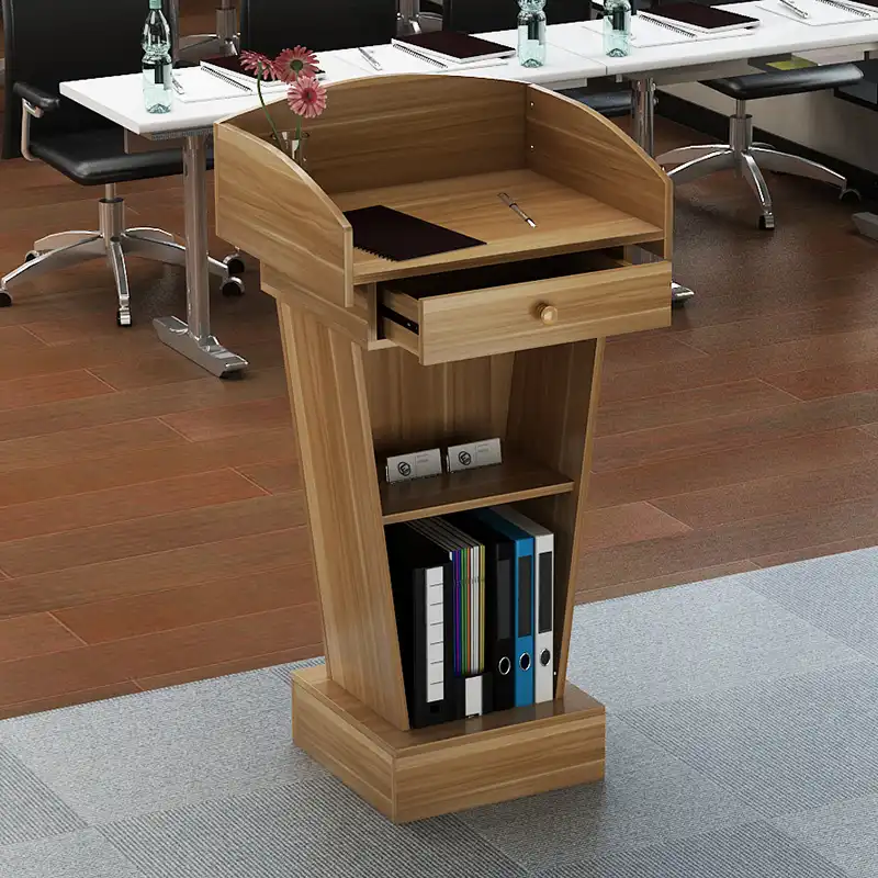 school teachers podium speech desk presides the stage podium