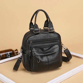 

Multifunction Women Backpack High Quality Leather School Bag Travel Backpacks For Girls Sac Female Shoulder Bag Bagpack Mochilas