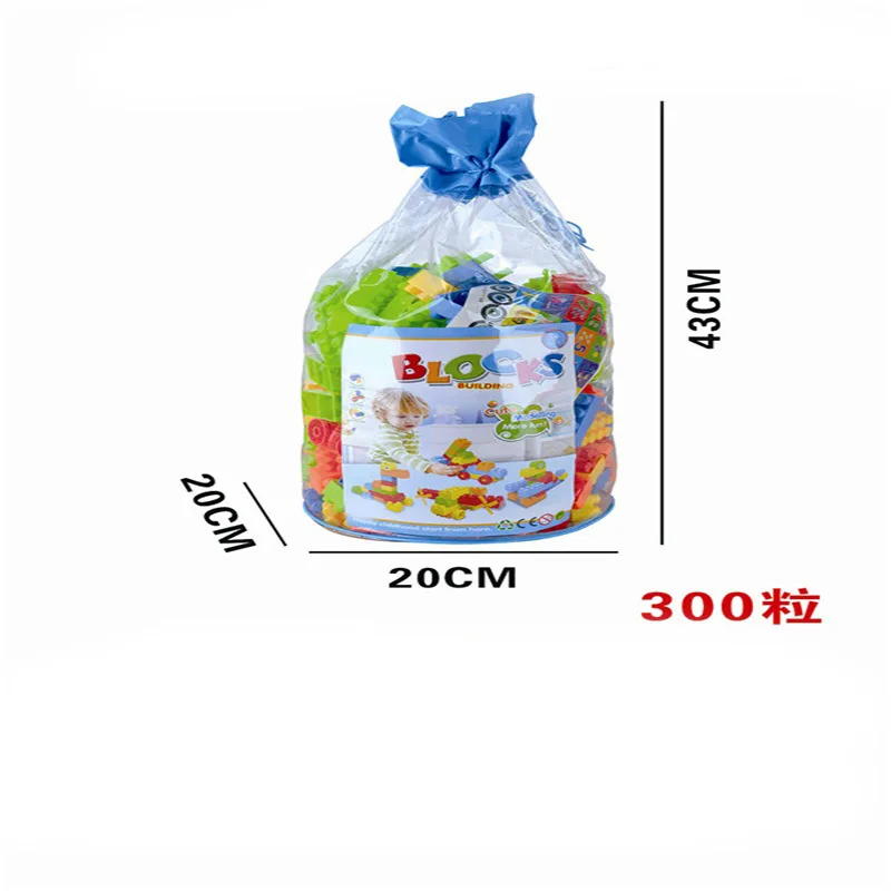 

Children Large Particles PVC Storage Bag Building Blocks 300PCS Baby Nursery Educational Backpack Fight Inserted Product