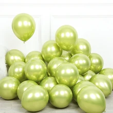  10pcs 5/10/12inch Glossy Metal Pearl Latex Balloons Thick Chrome Metallic Colors helium Air Balls Globos Birthday Party Decor 