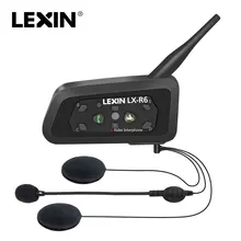 LEXIN-auriculares para casco de Moto rcycle, intercomunicador con Bluetooth de 1200M para 2 conductores