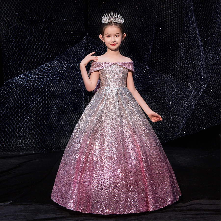 Girls Princess Ball Gown Party Dress Birthday Dress-mncb.edu.vn