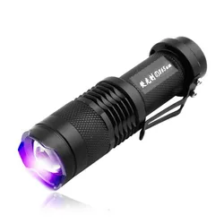 Lampe de poche ultraviolette à LED, détecteur d'uv, lampe d'inspection 365nm, torche de taches d'animaux de compagnie, Scorpions, lampe UV 