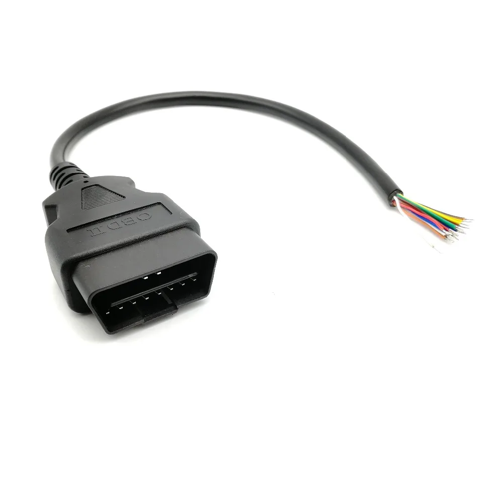10 шт./лот! OBD2 16pin разъем для открытия OBD кабель obd-ii OBD-ii ODB2 16 pin ELM327 OBD 2 адаптер автомобильный сканер разъем