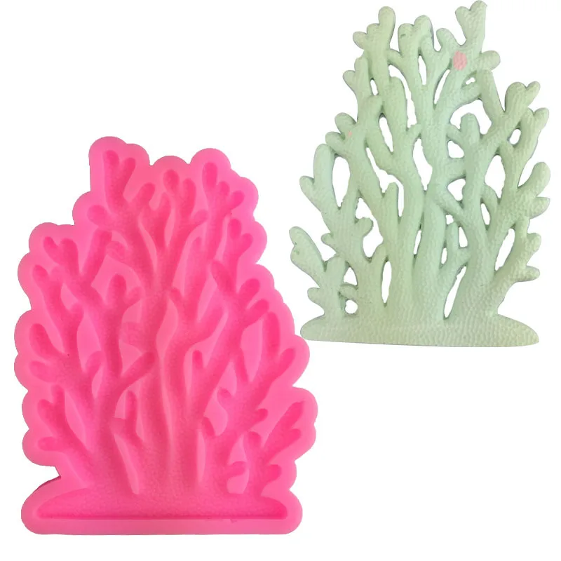 seaweed coral mold chocolate flip sugar cake decoration baking tool DIY hand drop glue aromatherapy gypsum soap | Дом и сад