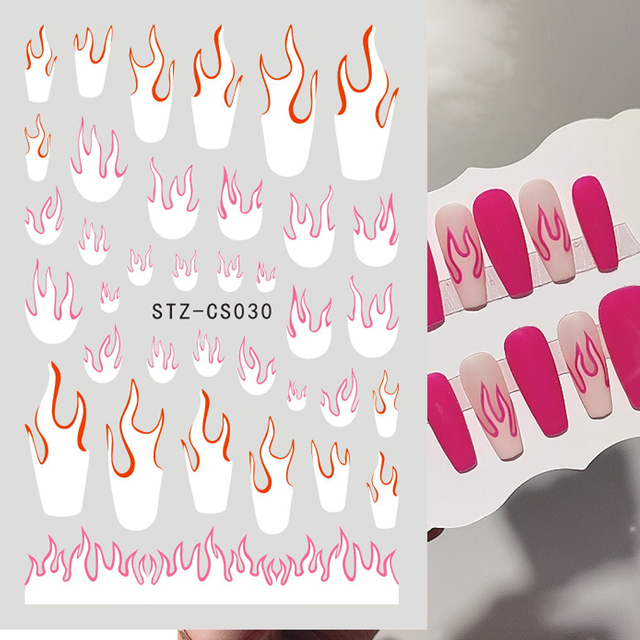 Golden Curve Marble Line Nail Sticker Irregular Swirl Striping Slider Charm Nail Design Gel Polish Decal Manicure LESTZ-CS067
