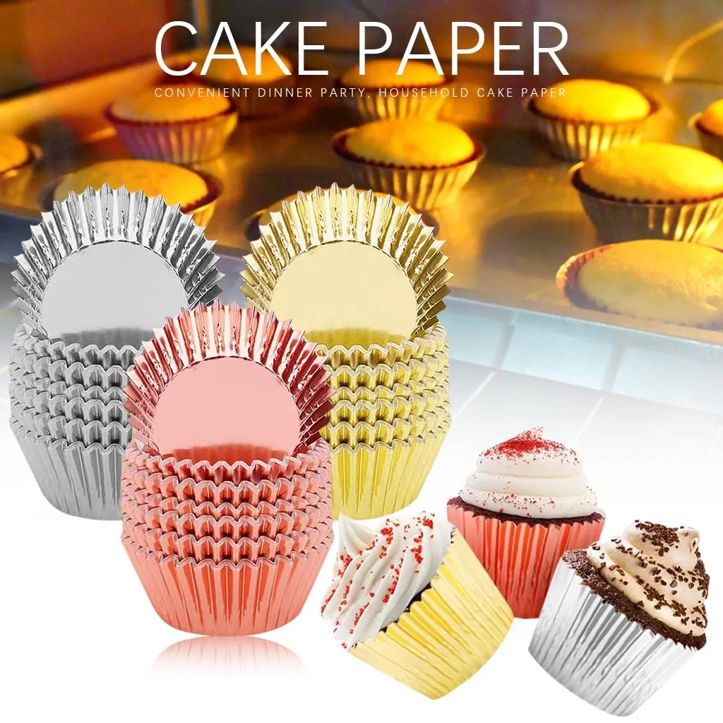 100pcs Printed Muffins Cake Paper Cups Cases Cupcake Wrappers Baking Decor /Neu 