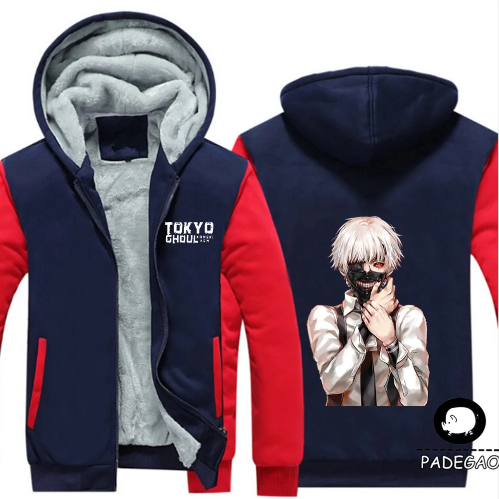 Аниме Токийский Гуль утепленная Утепленная зимняя толстовка, пальто Кен Kaneki косплей костюм куртка для мужчин и женщин верхняя одежда
