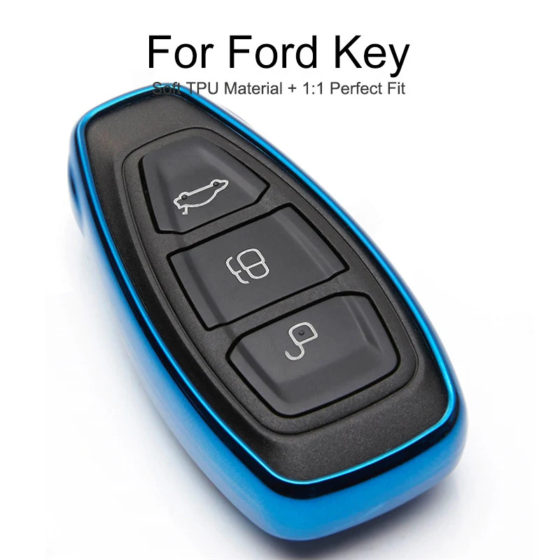 Мягкий чехол для ключей из ТПУ Ford Mondeo MK3 MK4 MK5 S Max C Explorer Fiesta ST Kuga 2 Fusion защиты |