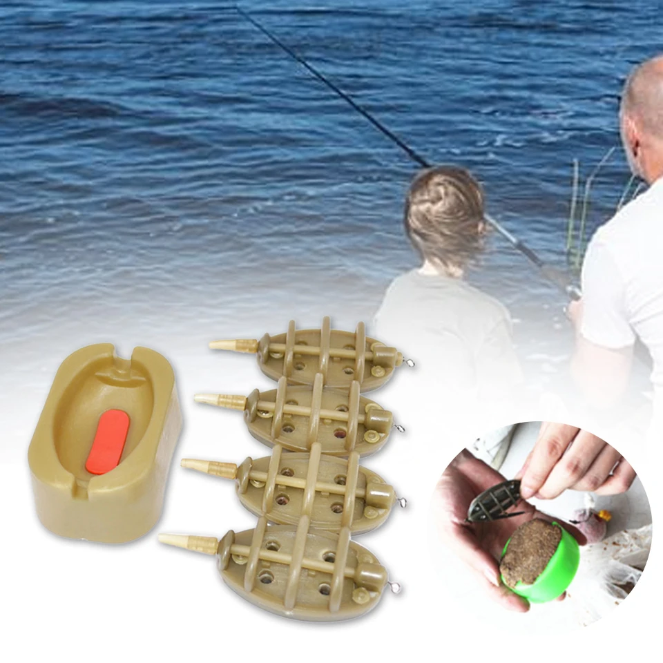 Outdoor Portable Inline Feeder Bait Thrower Tools Sturdy