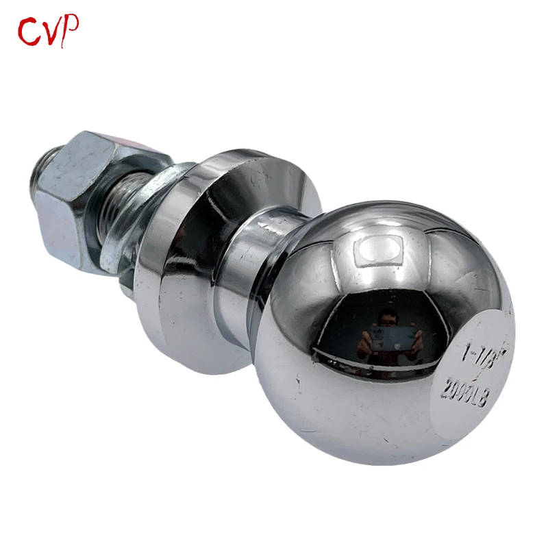Chrome Tow Ball 1-7/8"(47.6mm) 3/4" Shank dia. Trailer Hitch Towball Capacity 2000lbs RV Parts Car Camper Coupling Accessories