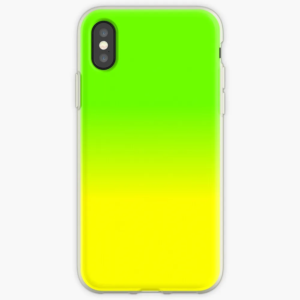 Неоновый зеленый и желтый прозрачный чехол для iphone X XSMAX XR 11 Pro Max чехол для iphone 6 6s 5 5S 7plus 8plus iphone 7 8 чехол