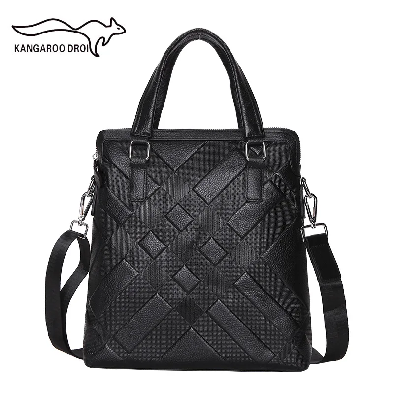 

2019 Association Australia Daishu Pattern New Style First Layer Cattle Genuine Leather Hand Cross-body Men's Bag Business Briefc