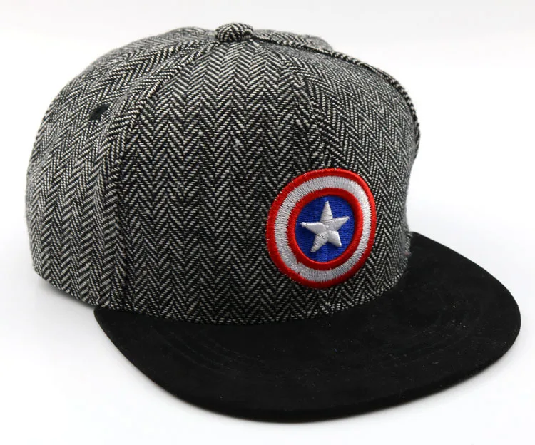 Бейсболка детская, Капитан Америка gorros, детская шапка, хип-хоп, Детские бейсболки, шапки для мальчиков и девочек, черная полосатая Кепка, 50-54 см, F892