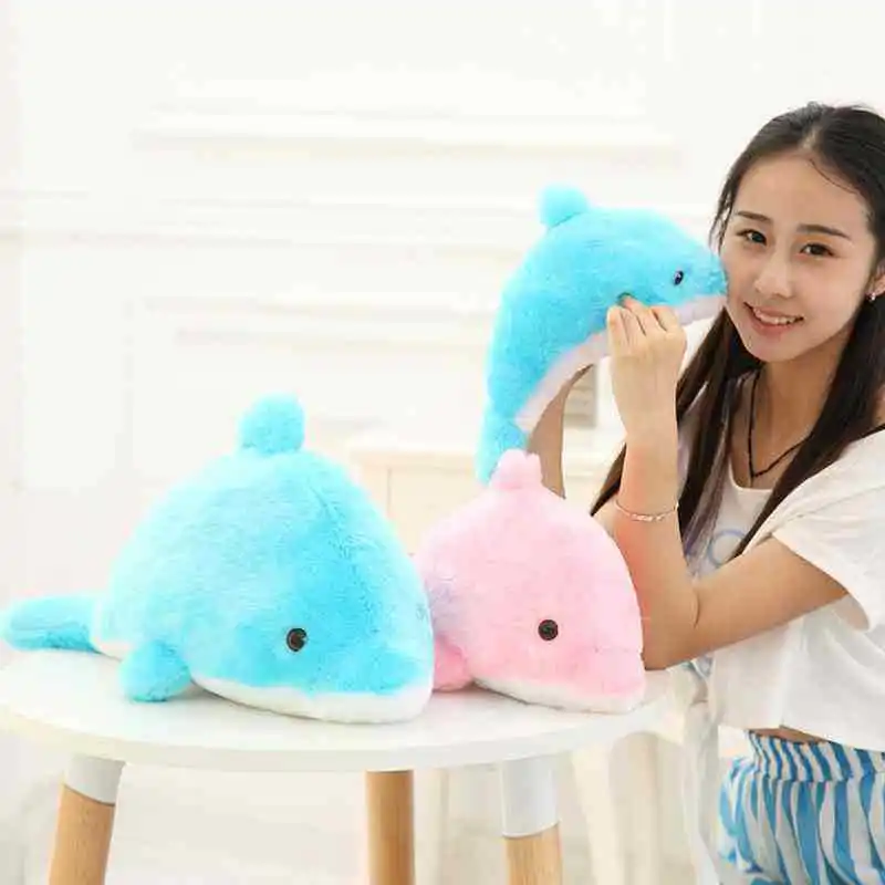 

Hot Selling Creative Cartoon Hair Dolphin Doll Plush Toy Doll-Processing Customizable Logo Recruit Agents