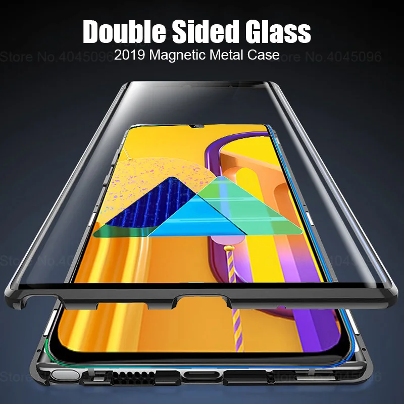 360 магнитный металлический стеклянный чехол для samsung Galaxy M30S чехол s для samsung A20 A30 A50 A50S A70 чехол из закаленного стекла для телефона