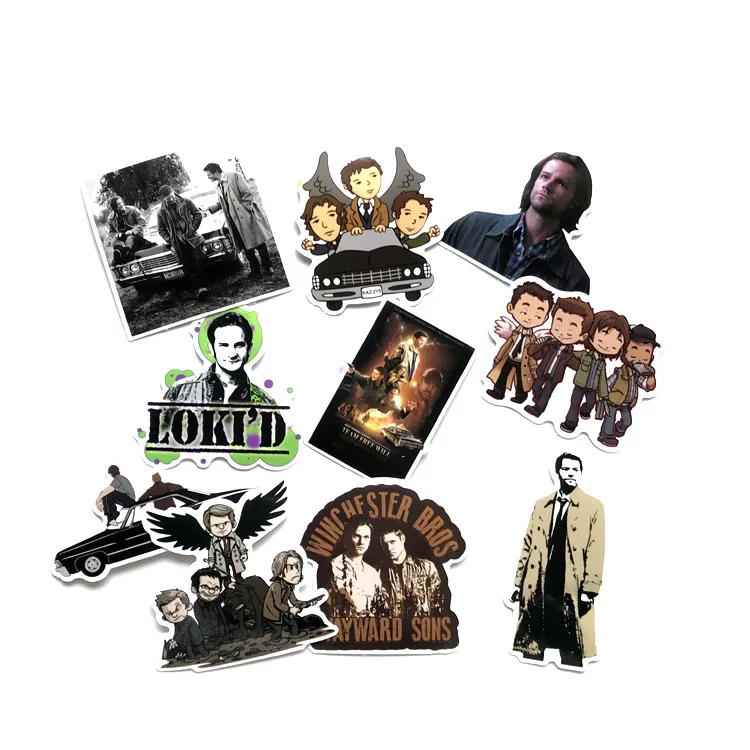 51Pcs/Lot SUPERNATURAL TV Movie Handsome Waterproof Sticker For Fans Luggage Skateboard Phone On Laptop Moto Bicycle Wall Guitar