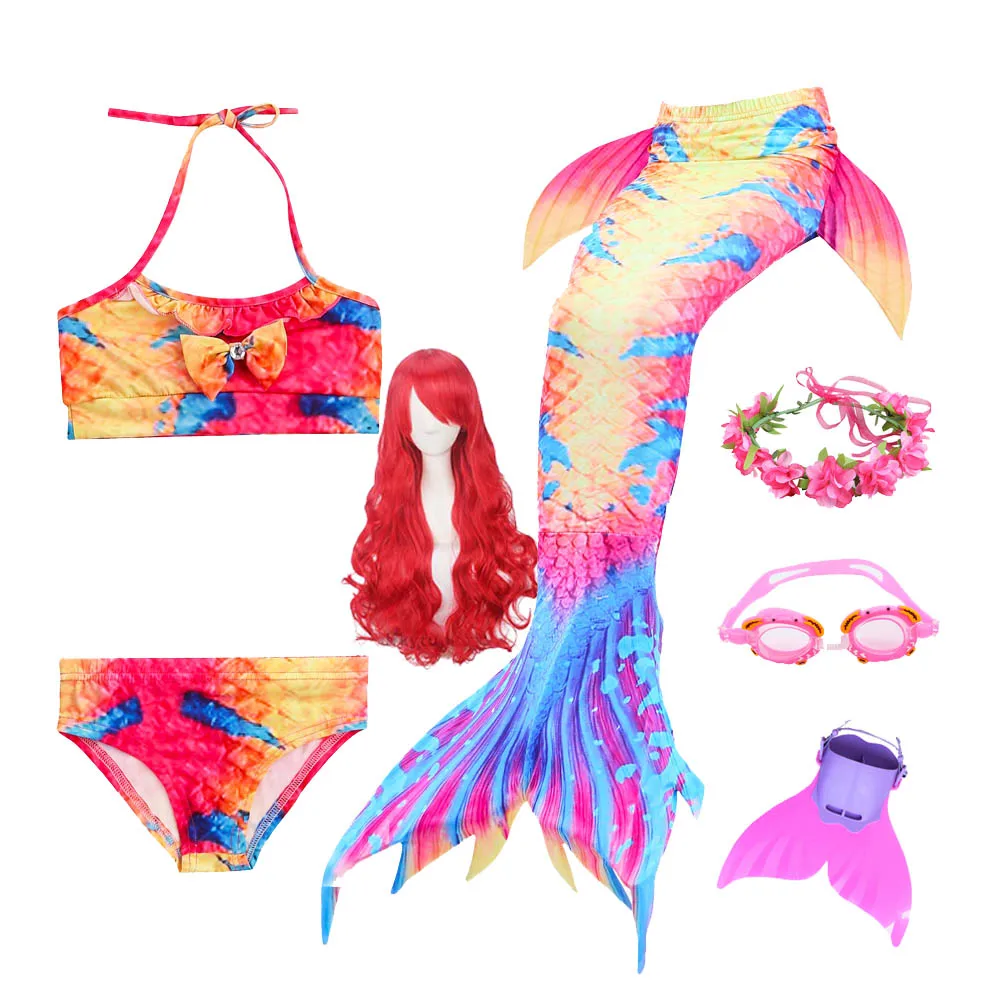 Christmas-Children-Mermaid-Swimwear-Girls-Colorful-Bikini-Children-Split-Kids-Swimsuit-Mermaid-Tail-with-Monofin-Fin(8)