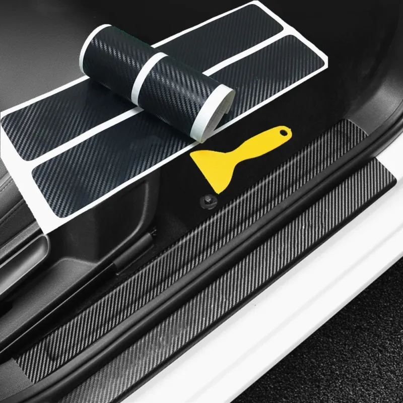 Набор наклеек на пороги для Lada Granta Xray Vesta Kia Rio Solaris Creta Golf Polo 4 шт.|Наклейки