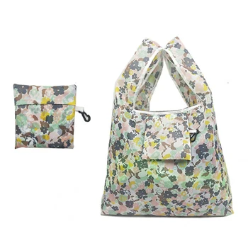 

Fashion Eco-friendly Tote Portable Shopping Bag Storage Folding Causal Pouch Reusable Large Simple Polyester Women