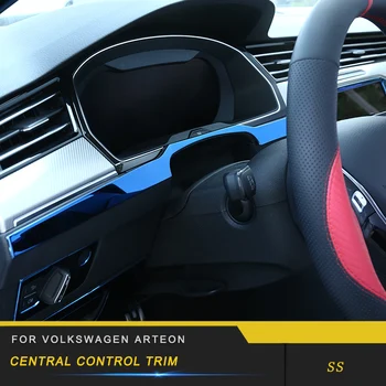 

For VW Volkswagen Arteon 2019 Car Dashboard Center Console Pad Chrome Cover Trim Frame Sticker Interior Accessories