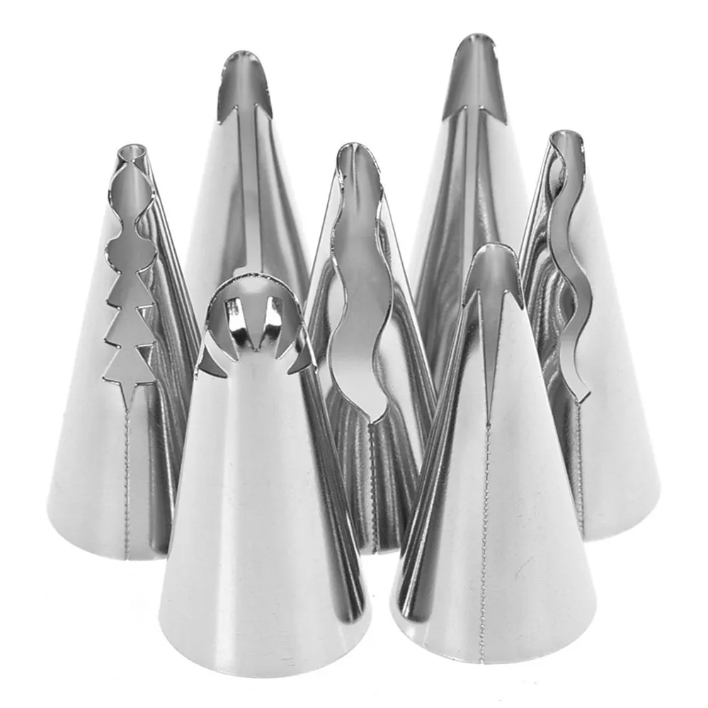 7 Pcs/lot Decorating Tip Set Leaves Cream Metal Stainless Steel Icing