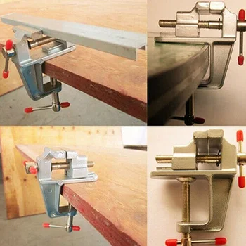 

Aluminum Alloy Small Jewelers Hobby Clamp On Table Bench Vise Mini Tool Vice Jewelry, Hobbyists, Crafts, Model Building