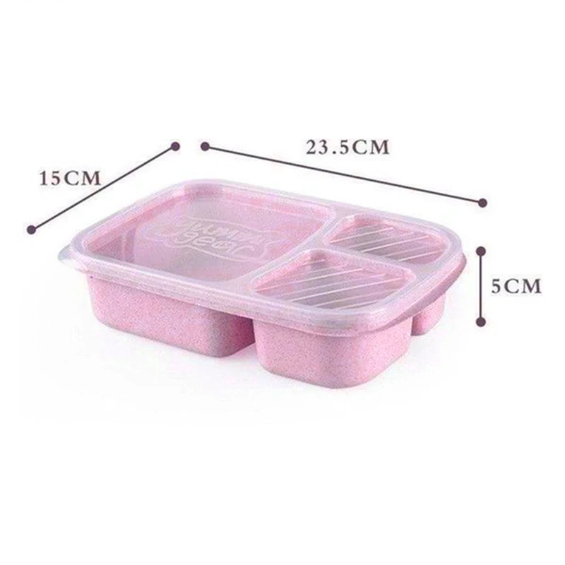 2 шт натуральный материал Ланч Bento Box еда с подогревом термос контейнер кухня обеденные инструменты-синий и розовый