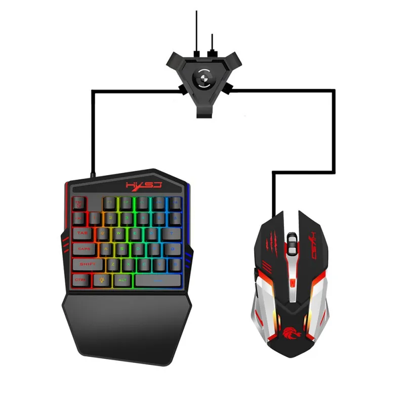  For PUBG Mobile Gaming Keyboard Mouse Bluetooth Converter Kit Combo With App For iOS Android