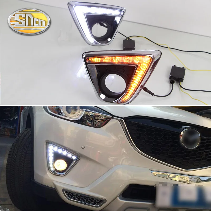 

For Mazda CX-5 CX5 CX 5 2012 2013 2014 2015 2016 Daytime Running Light LED DRL fog lamp Driving lights Yellow Turn Signal Lamp