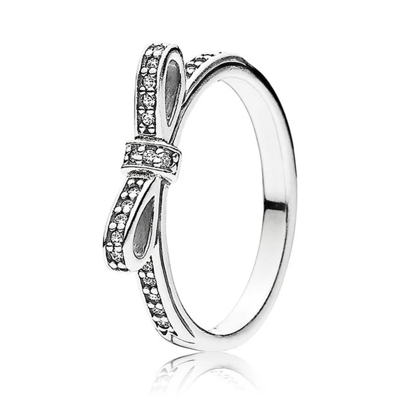 Новинка, розовое золото, романтическое кольцо с бантом в виде короны для женщин с прозрачным кристаллом, кольцо на палец, свадебные украшения, подарок, специальное предложение - Цвет основного камня: A34