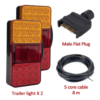 

2PCS 12V 24LED Tail Light Taillight Turn Signal Indicator Stop Lamp Rear Brake Light for Car Truck Trailer Caravan
