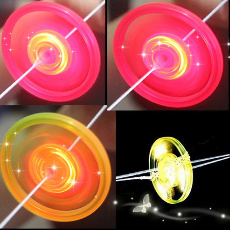 2018 Rushed Hand Pull Luminous Flashing Rope Flywheel Toy Led Light Up Toys Novelty For Children
