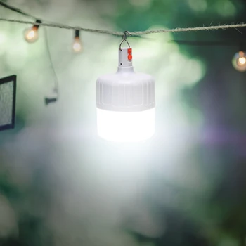 

USB Rechargeable 360-degree Lights Emergency Hanging LED Bulb Lamps with Hook Portable Outdoor Camping Tent Light