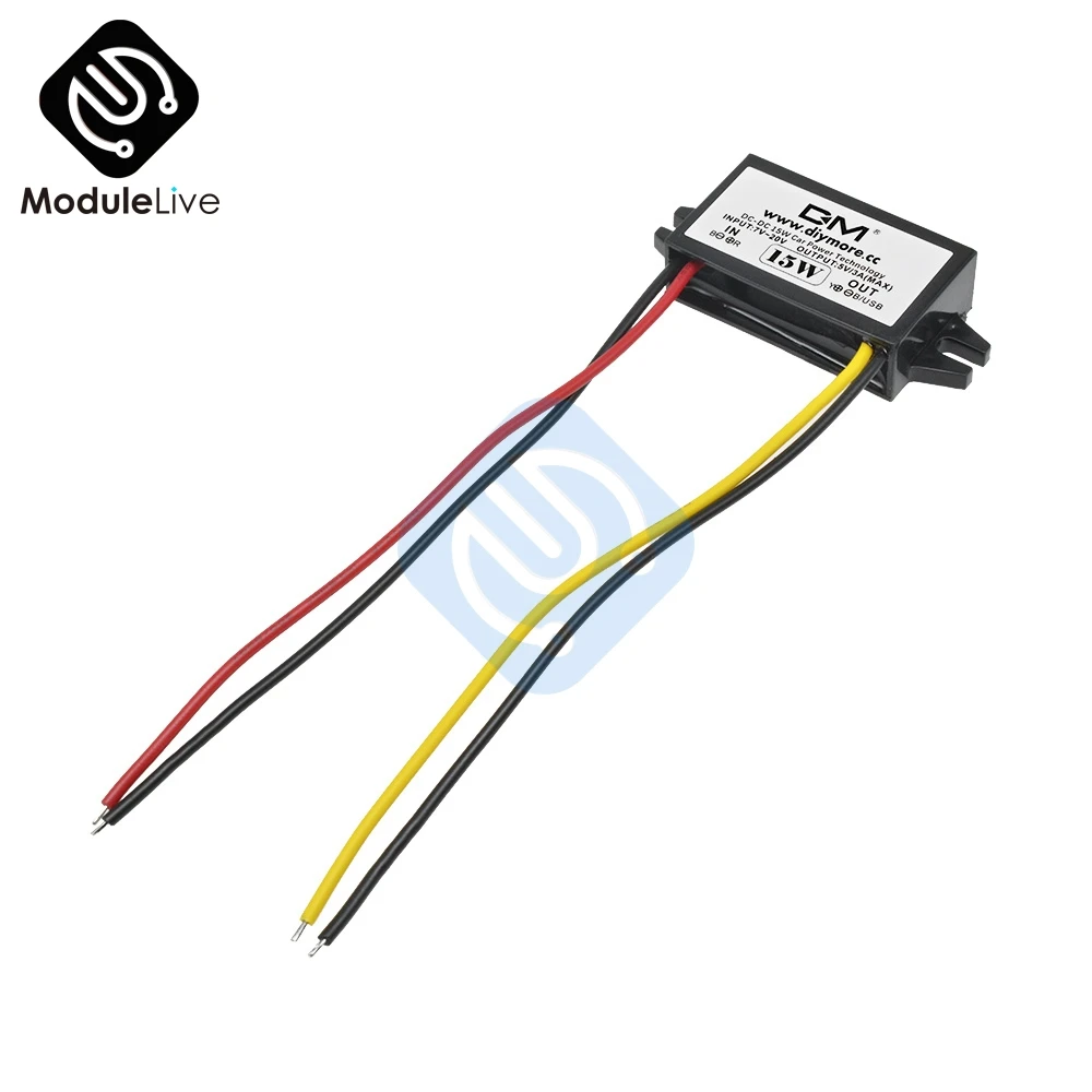 DC-DC понижающий преобразователь 12 В к DC 5 В 3A 15 Вт преобразователь модуль Duble USB выход адаптер питания автомобильный монитор источник питания
