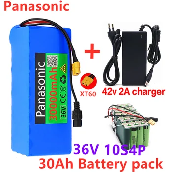 

36V 10S4P 30Ah 500W high capacity 42V 18650 lithium battery pack 30000mAh electric bicycle scooter with BMS XT60 Plug + charger