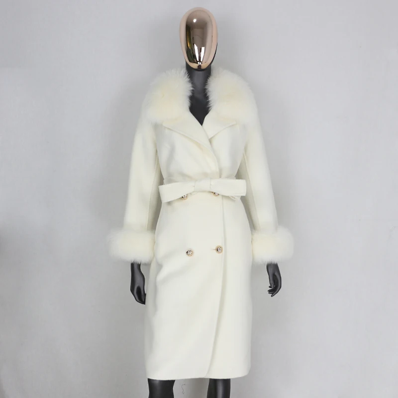 H5c074651486240a5b7826e355c8dba29e 2021X-Long Natural Mongolia Sheep Real Fur Coat Autumn Winter Jacket Women Double Breasted Belt Wool Blends Overcoat Streetwea