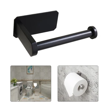 

Toilet Paper Holder Self Adhesive Wall Mount Paper Towel Holder Stainless Steel Bathroom Kitchen Roll Paper Holder WC