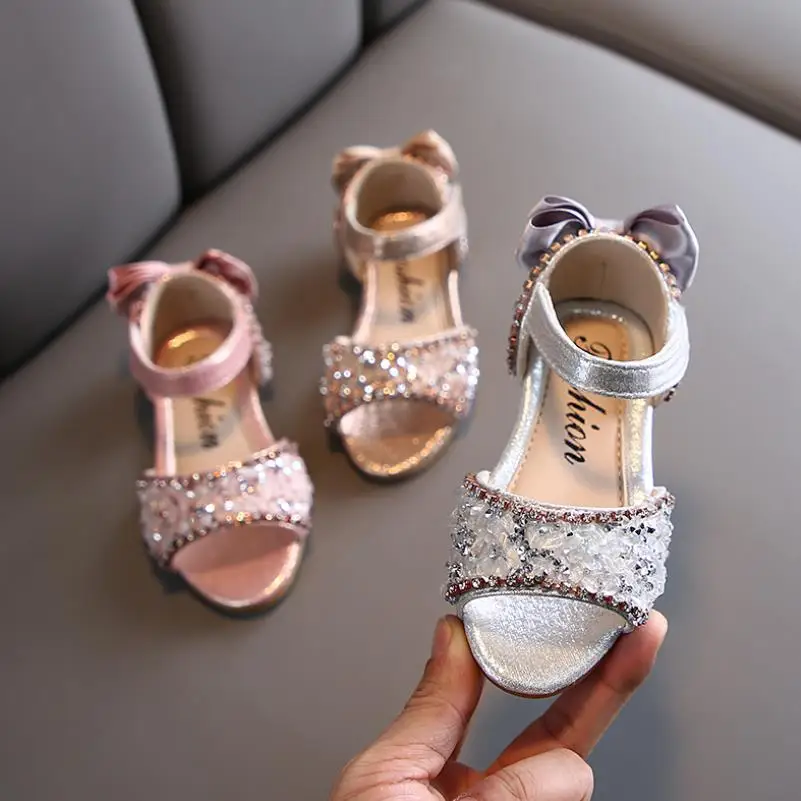 

New Summer Style Girls Sandals Children Toddler Kids Girls Beach Sandals Cute Bow Girls Princess Shoes 2-10 Years Sneakers