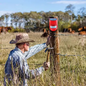 

1pcs Solar Powered Alarm Light Human Body Sensor Warning Lights Safety Flashing Warning Lamp For Outdoor Lighting