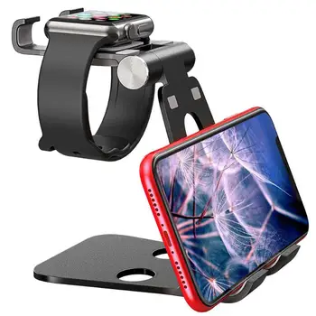 

Adjustable Phone Holder with Wide Scope of Application Simplicity Desktop Smart Phone Tablet Stand Mount for Apple Watch