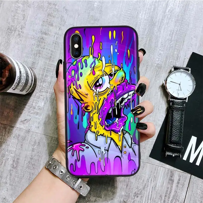 Черный чехол для телефона Simpsons для Apple IPhone 11 Pro XS MAX XR 7 8 6 6S Plus X 10 Ten 5 5S SE Coque Shell