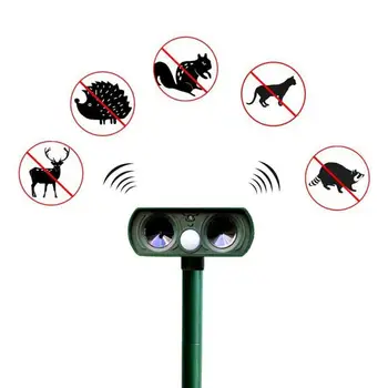 

2020 Creative And Safe Outdoor Solar Ultrasonic Garden Repeller Animal Bird Cat Scarer Pest Repellent Gadgets Keep Animals Away