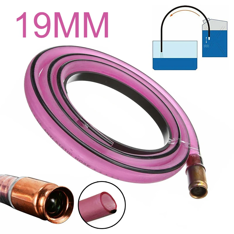 3/4" 19mm x 2m Copper Jiggler Jiggle Siphon Pump PVC Hose Fuel Transfer Pipe