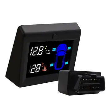 

Tire Pressure Monitor System Tire Pressure Monitoring Instrument Pc+Abs Car Wireless Solar Tire Pressure Monitoring Set