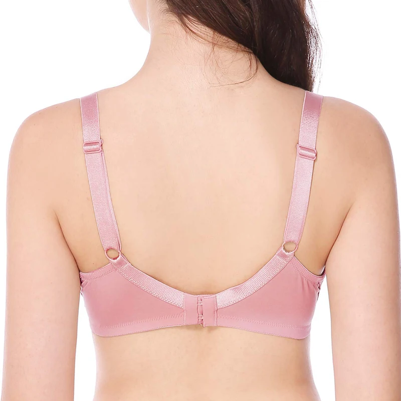34-44 B C D DD E F G H Women Underwire Full Coverage Plus Size Unlined Non Padded Lace Trim Sheer Bra