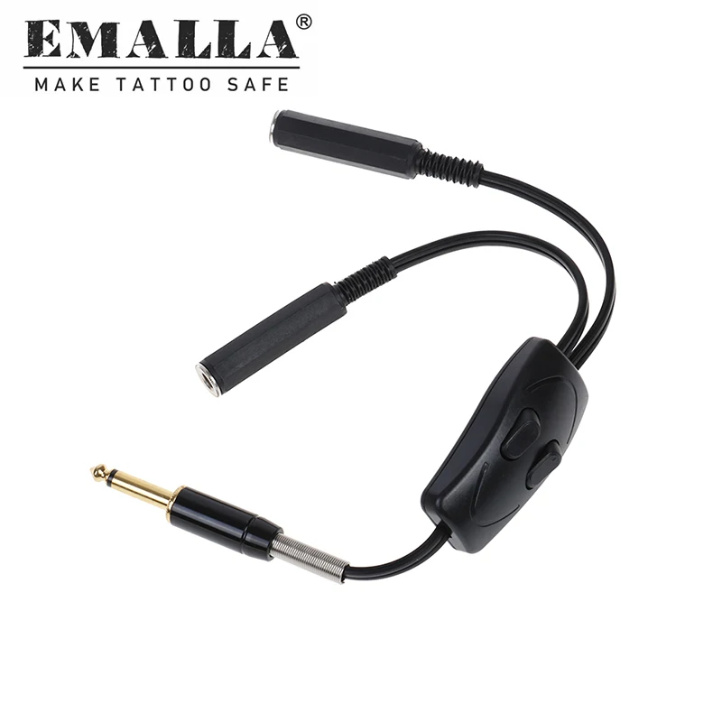 

Professional Dual Connection Clip Cord Controller Tattoo Power Clip Cord Adapter Splitter Switch for Tattoo Machines Power
