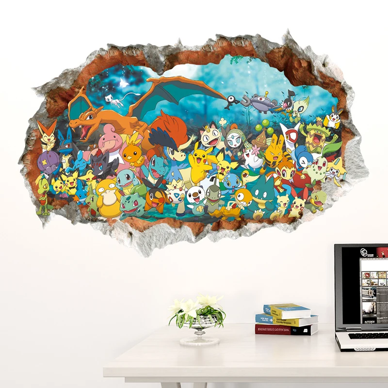 Home decor 3d cartoon kids room wall sticker removable cute baby bedroom decal | Дом и сад