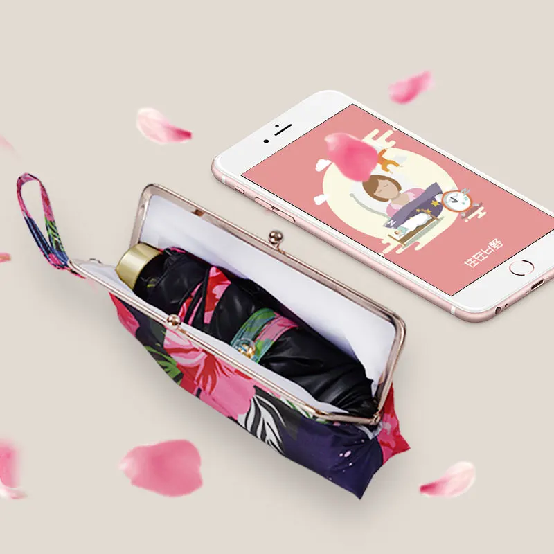 

Half off Umbrella Parasol Vinyl Sun-resistant UV-Protection Ultra-Lightweight Umbrella Mini Parasol Handbag Wallet Umbrella