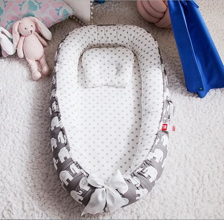 Детская кроватка для путешествий младенцев хлопковая Колыбель портативная